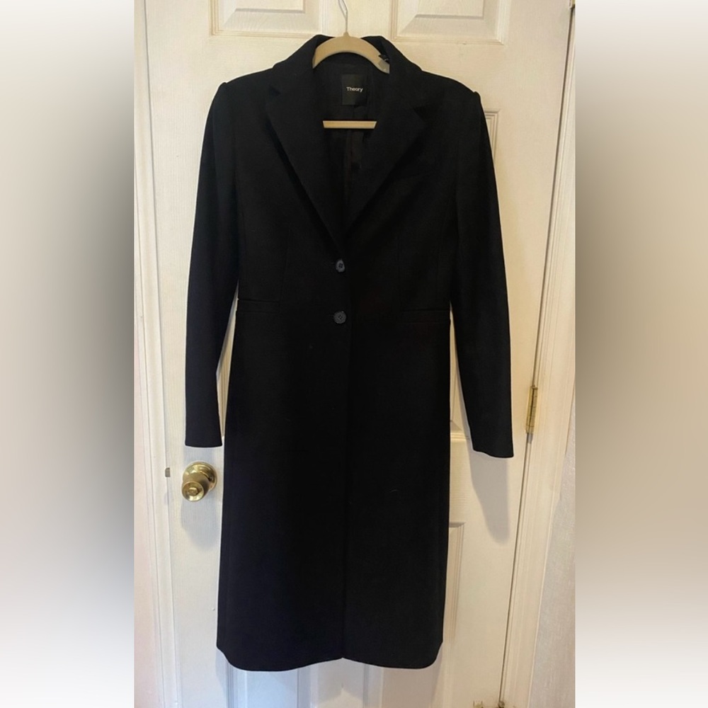 Theory Black Wool Coat